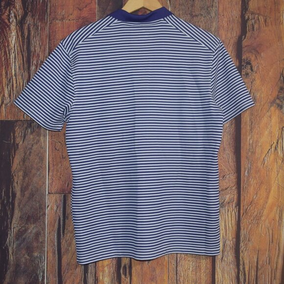 NIKE GOLF DRI-FIT Men's Sz M Purple Striped Polo Shirt - Picture 4 of 7